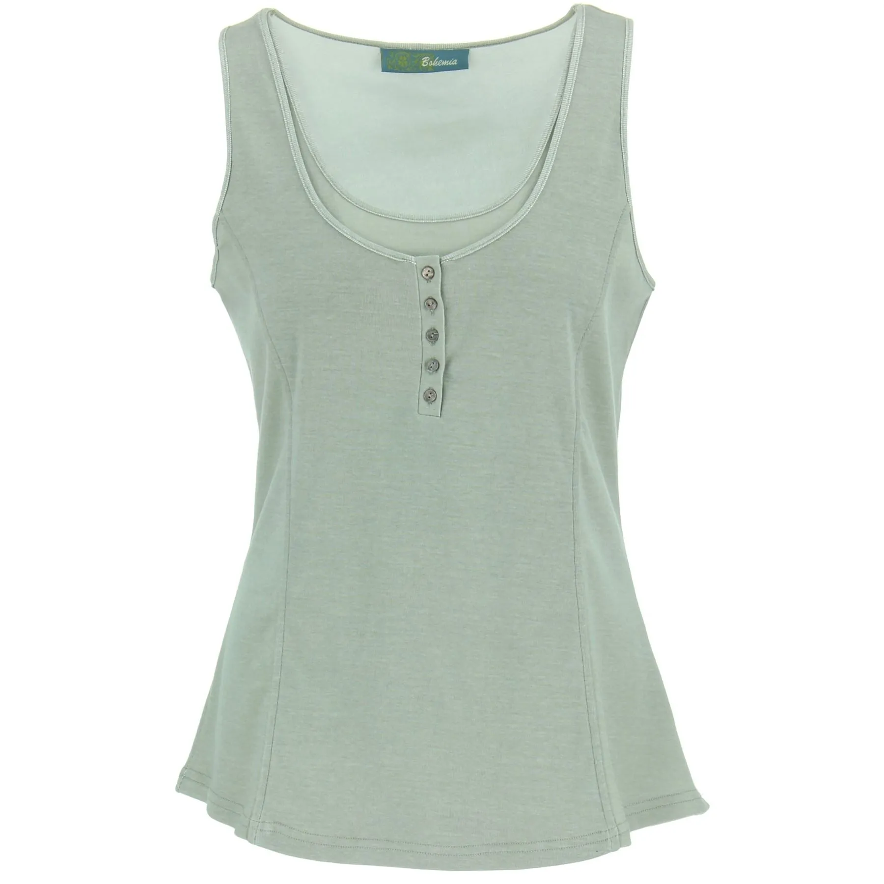 Sleeveless Jersey Top - Stone