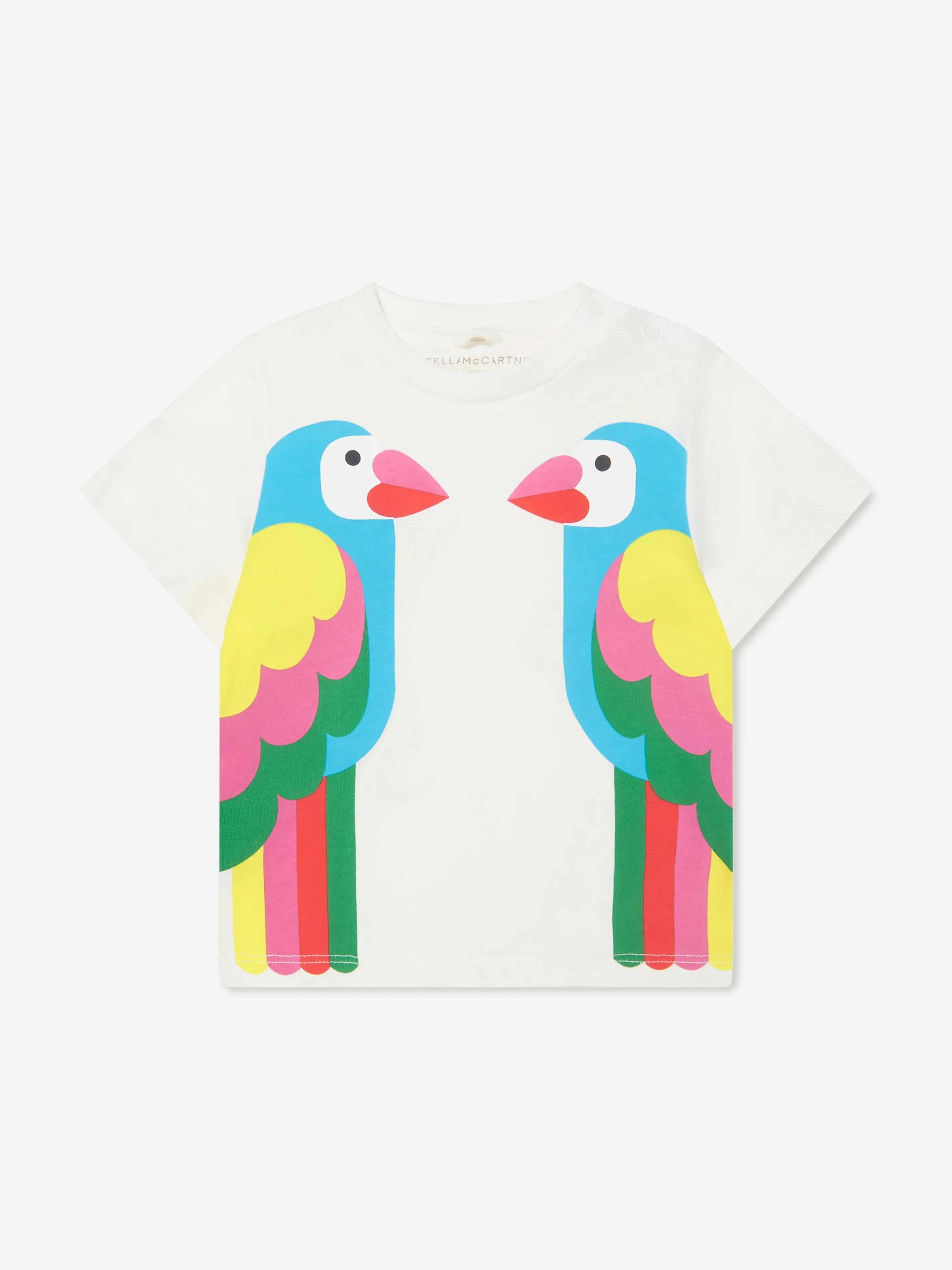 Stella McCartney Baby Girls Parrot T-Shirt in Ivory