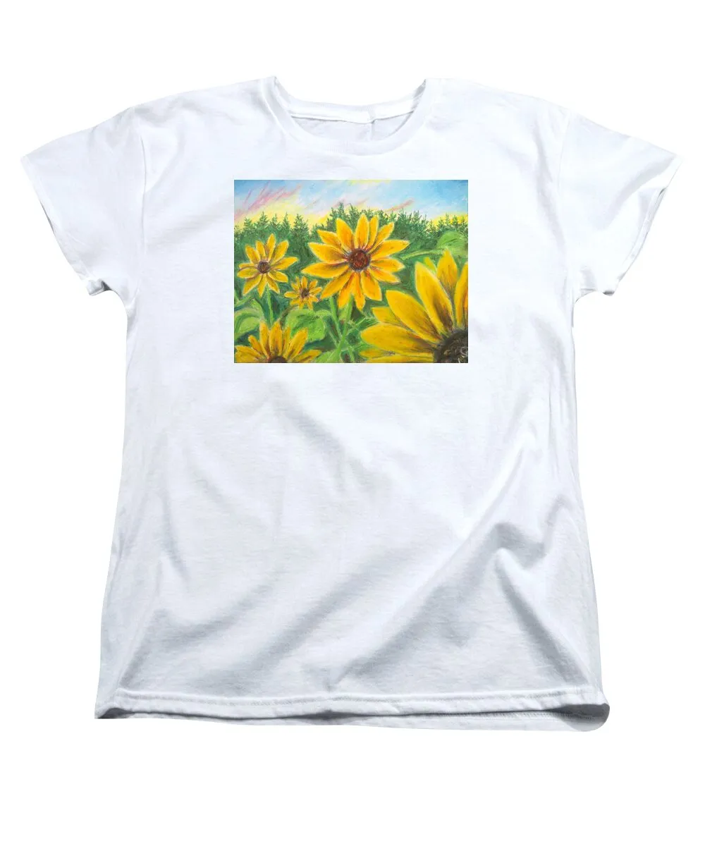 Sunflower on Rainbows - Women's T-Shirt (Standard Fit)