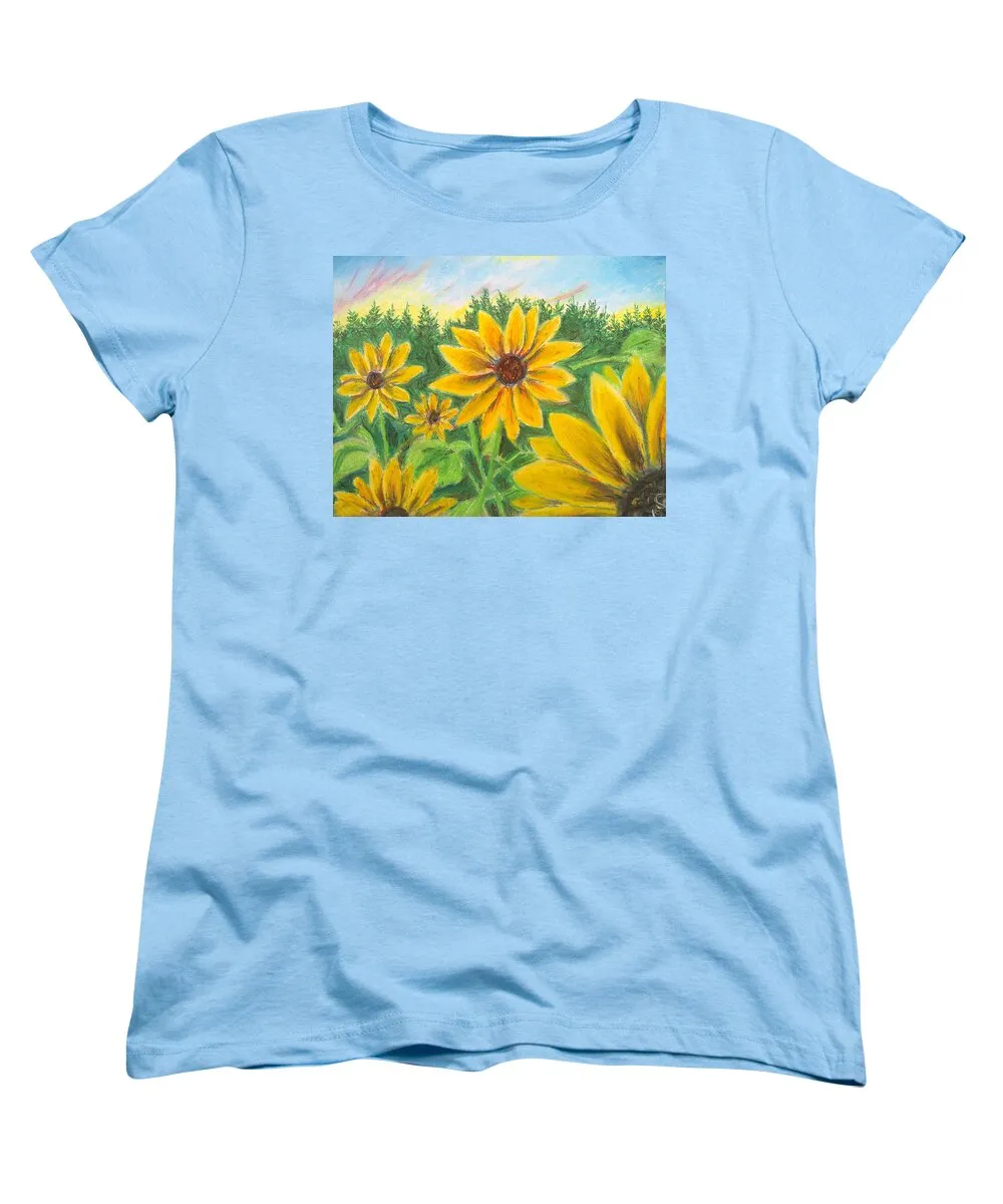 Sunflower on Rainbows - Women's T-Shirt (Standard Fit)