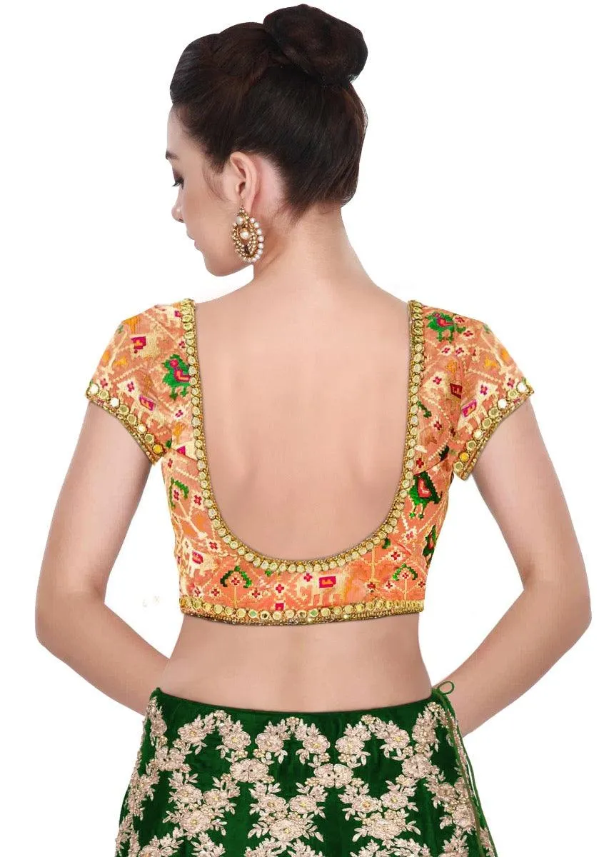 Sweet Heart Neck Blouse Intricate In Resham