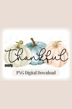 Thankful Pumpkins PNG Digital Download