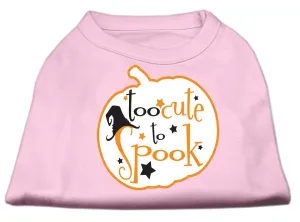 Too Cute to Spook Screen Print Dog Shirt Light Pink Lg (14)