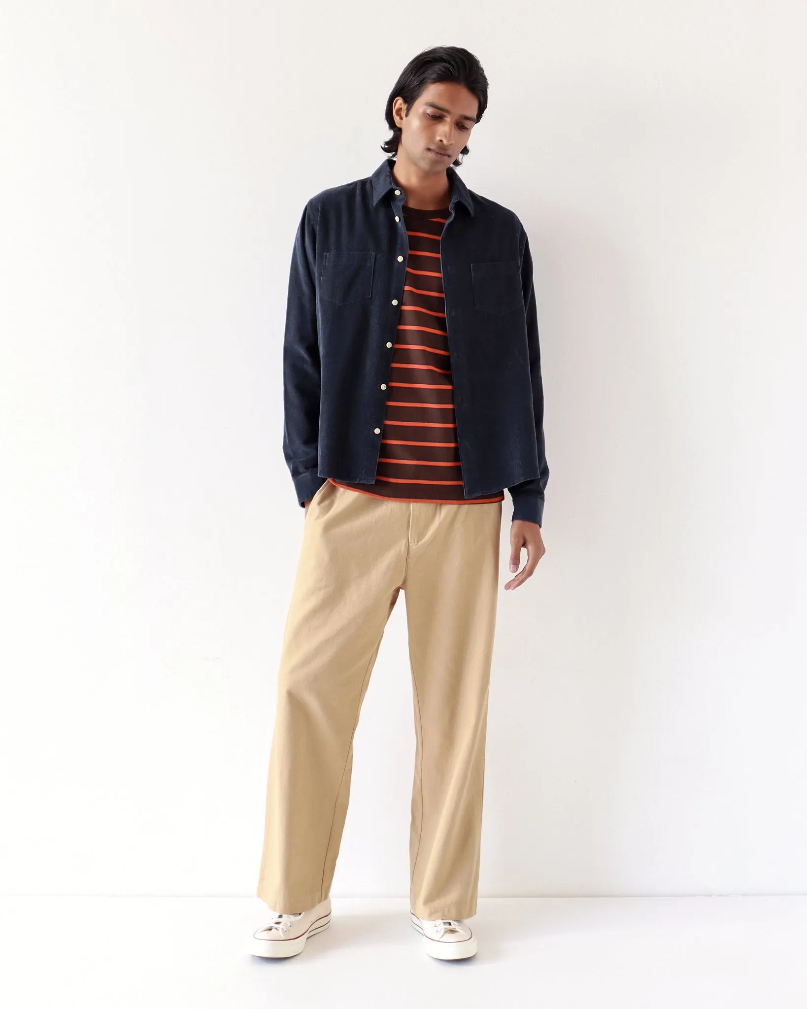 Two Pocket Shirt - Navy Corduroy