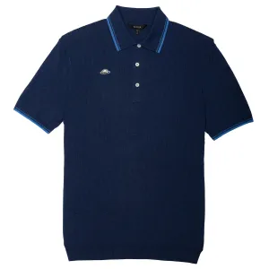 Union Recycled Rib Stripe Polo Navy - 2025