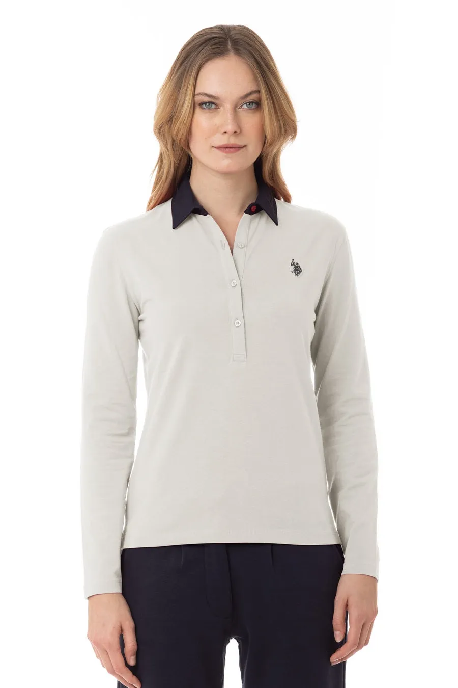 US POLO  WOMENS POLO LONG SLEEVE T-SHIRT