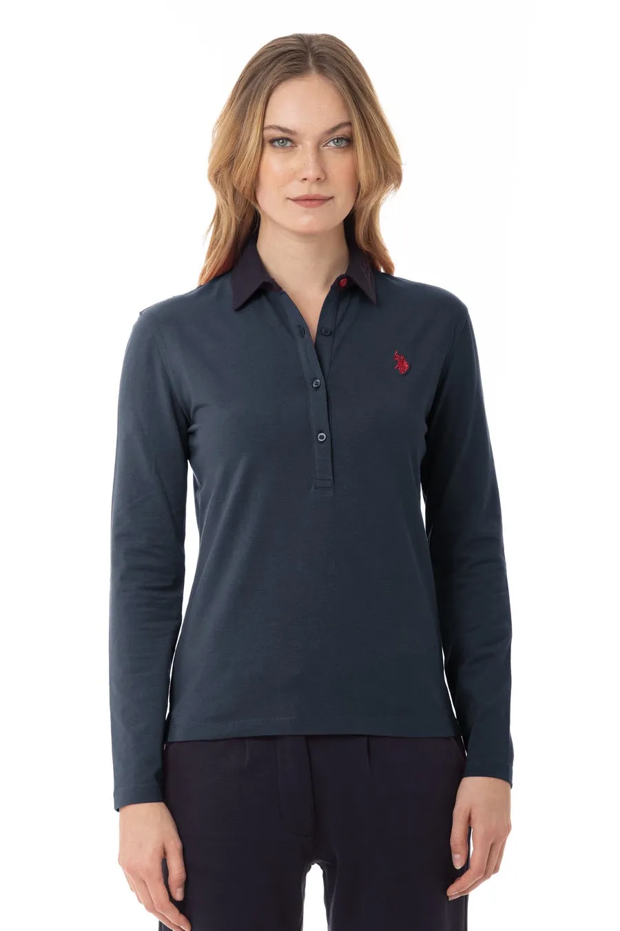 US POLO  WOMENS POLO LONG SLEEVE T-SHIRT