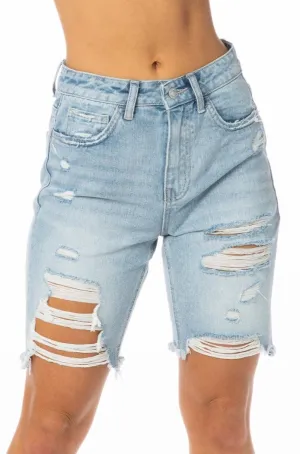 Vervet Relaxed Y2K Boyfriend Denim Shorts