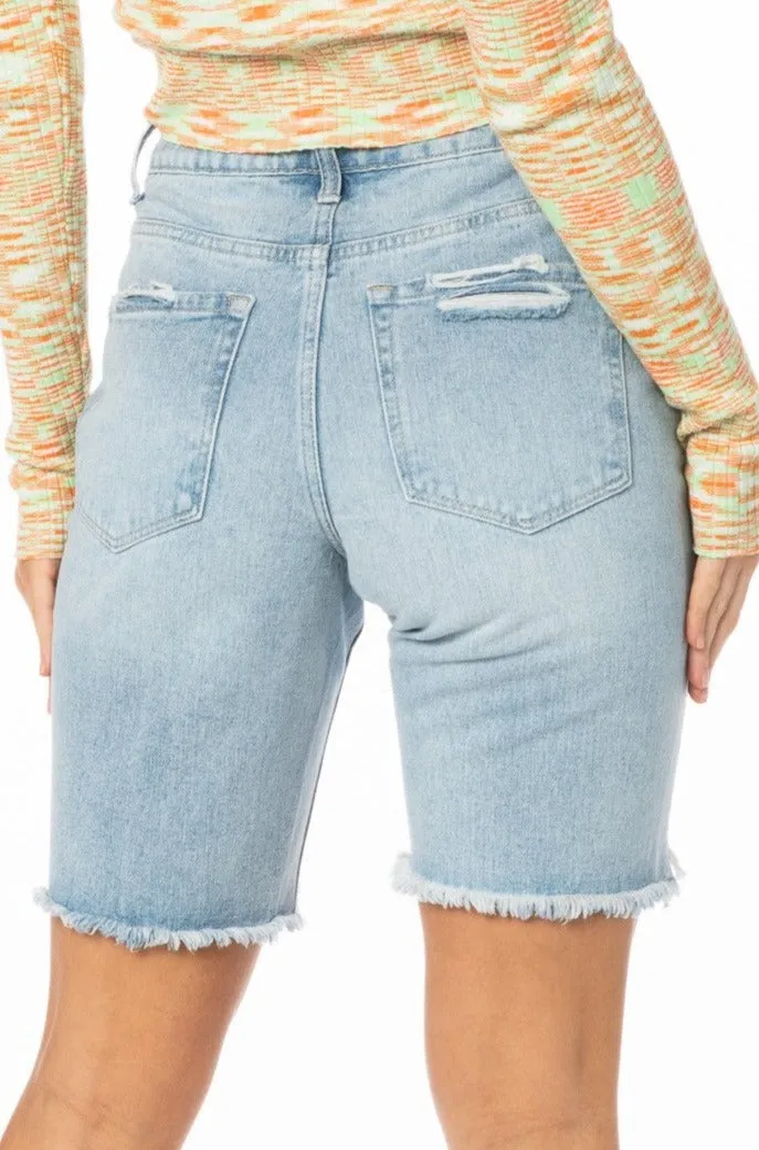 Vervet Relaxed Y2K Boyfriend Denim Shorts