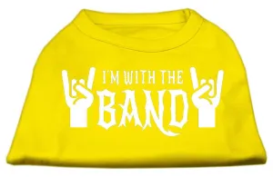 With the Band Screen Print Shirt Yellow Lg (14)